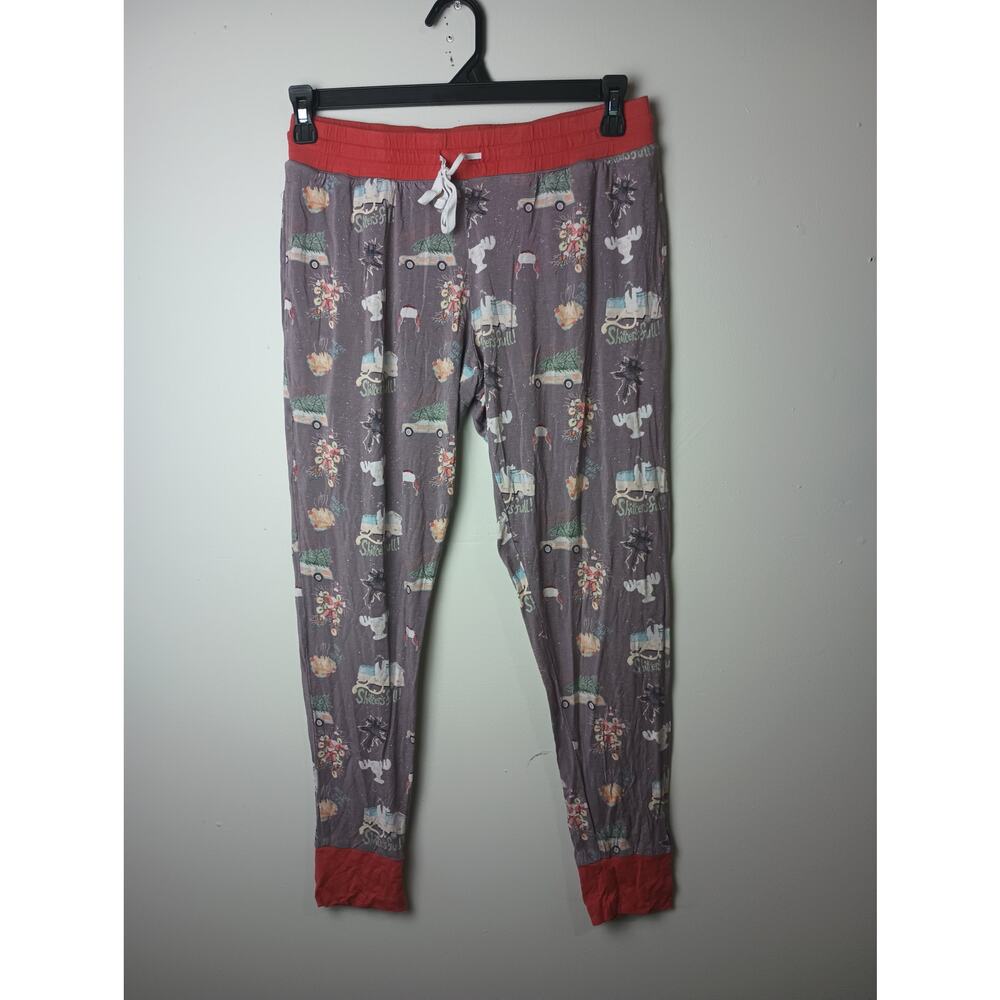 Crew + Company Bamboo Pajama Pants Women‎ Medium Christmas Vacation